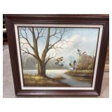 Signed Justin Hughes Oil on Canvas