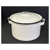 White Enamel Stock Pot