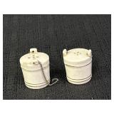 Porcelain Water Bucket Salt & Pepper Set