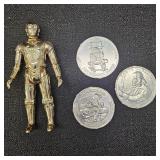 Star Wars 1977 C-3PO Action Figure & 30th Ann.