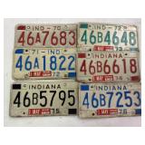 ï¿½70-ï¿½76 Indiana License Plates