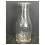 Dixie Dairy Pint Milk Bottle Beecher ILL - Gary IN