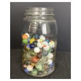 Drey Perfect Mason Qt Jar of Glass Marbles