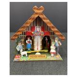 German weather house, 4.75 x 2.75 x 5in H,
