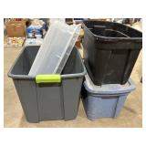 Plastic Storage Containers- one has lid