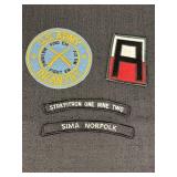 4 U. S. Army military patches, round one is