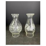 2- 8.5" Oil Lamp Chimneys