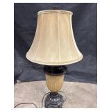 Urn Style Lamp w/ Metal Base & Top