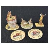 3 Schmid Lowell Davis Figurines - Free Lunch,