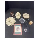 Candle, Trinket Dishes, Cross Stitch Pictures