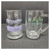 (2) Glass Beer Mugs: St Pierre et Miguel on &