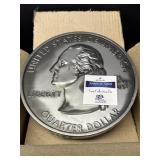 4  - 7.5in coin collector tins, new.  2 per box