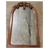 Antique Wall Hanging Mirror applied markings