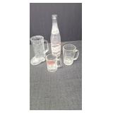 (3) Mugs and Pepsi bottle