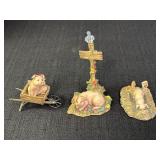 3 Schmid Lowell Davis Figurines - The Bride,