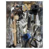 Allen wrenches, pliers, bolts, misc hardware