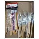 Variety 1" Paint Brushes & small paint brushes