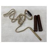 WWII Brass Gun Cleaning Pull Through & Oilers