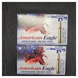 (2) American Eagle 223 REM 55GR Rifle Cartridges