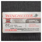 22 WIN MAG 40GR Jacketed Hollow Point Rimfire