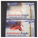 (2) American Eagle 223 REM 55GR Rifle Cartridges