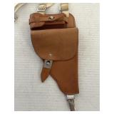 Leather Shoulder Holster W/ Magazine Pouch