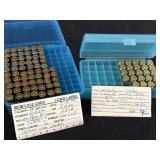 2 flip-top cases, .38 spec & .400 Cor Bon bullets,