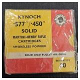 Kynoch .577/.450 Martini-Henry Rifle Ammo