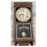 Antique Oak Regulator Wall Clock