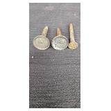 Dated Vtg Railroad Nails 1936, 1937 &