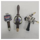 (3) VTG Breweriana Beer Dispensing Handles & Tap