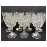 7 pressed glass 12oz goblets