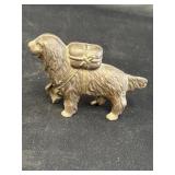 Vtg cast iron St Bernard rescue dog coin bank,
