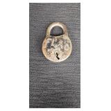 Vtg Flag Padlock no key 2in long