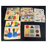 Wooden Puzzles & Fisher Price School Desk Stencils