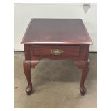 Cherry Wood 1 Drawer End Table