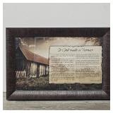 Rustic Farmhouse Framed Print of 'So God Made A