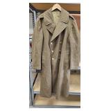 Wool Military Long Coat w/ Gold-Tone