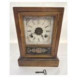 Wood Case Mantel Clock w/ key