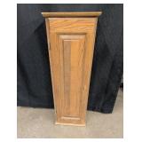 Oak multi media storage cabinet 6 shelves