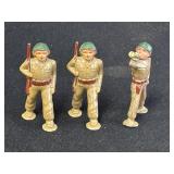 3-  2.25' Metal Military Toy Soldier Figures