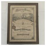 1891 LaPorte County Framed Marriage License