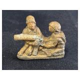 3' Playwood composition WW II Toy Soldier Machine