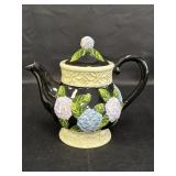MWW Market Hydrangea Teapot, 8in H