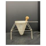 Vintage Aluminum Cone Strainer & Pestle Set
