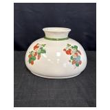 Ceramic lamp shade w/strawberry decor,
