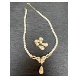 All Occasions Faux Pearl Necklace & Earring Set