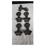 Vtg Metal Ceiling Fan Holders