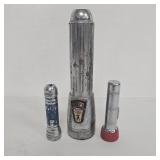 (3) VTG Flashlights: Ray-O-Vac & Hong Kong Brand
