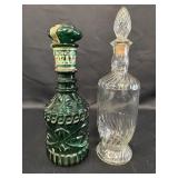 2 decorative glass liquor/wine bottles - Kentucky